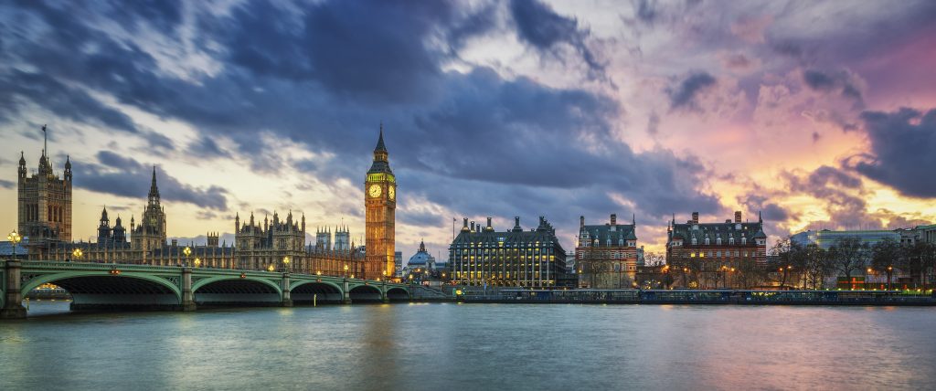 Big Ben de Londres, vista panorámica. Palacio de Westminster