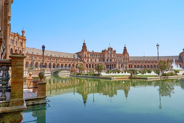 Plaza de España en la ciudad de Sevilla