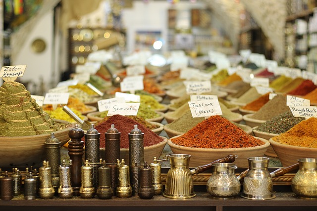 Especias en un mercado en Jerusalén