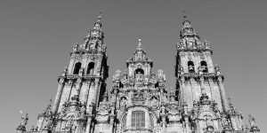 monocromo, Arquitectura., Catedral de Santiago de Compostela